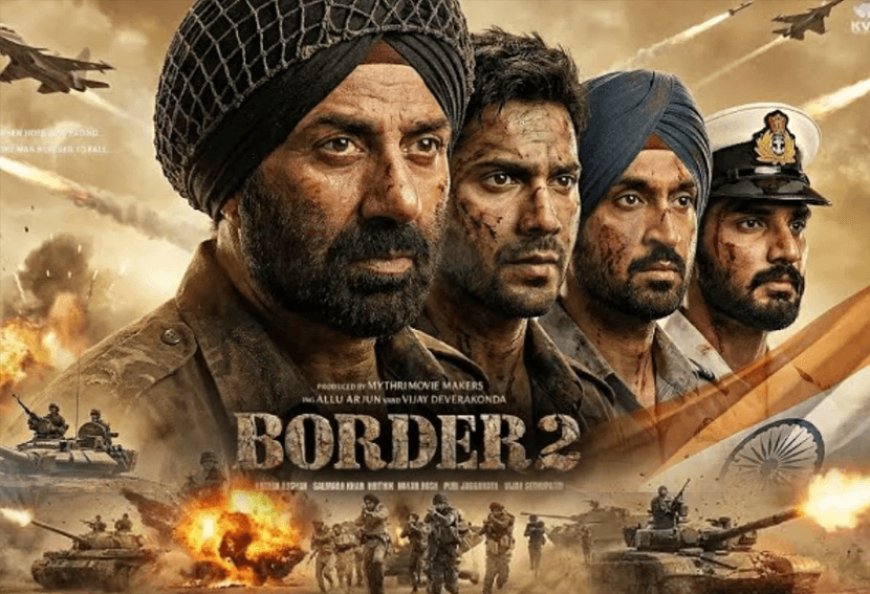 Border 2 collected ₹54.5 crore (approximately $5.9 billion) on its fourth day, marking a growth of 8.26 percent. Its total four-day collection now stands at ₹180 crore (approximately $1.8 billion).